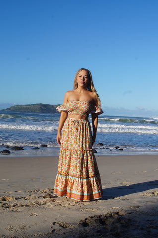 Saffron kiss maxi skirt