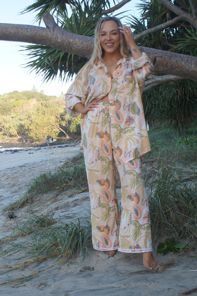 Just peachy button down shirt