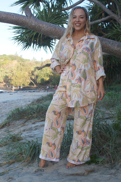 Just peachy button down shirt
