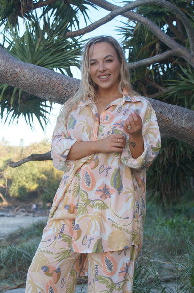 Just peachy button down shirt
