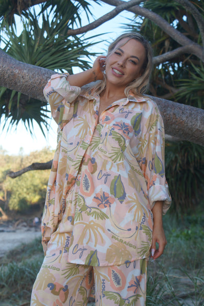 Just peachy button down shirt