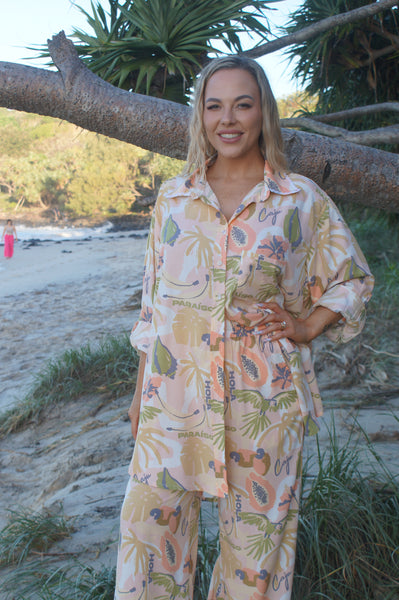 Just peachy button down shirt