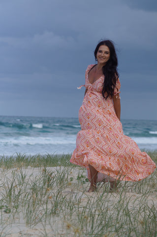 Sienna maxidress peach