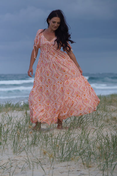 Sienna maxidress peach