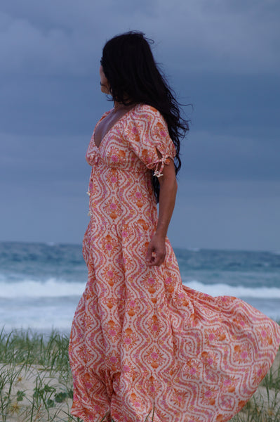 Sienna maxidress peach