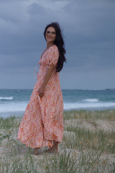 Sienna maxidress peach