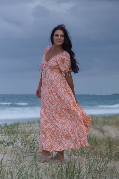 Sienna maxidress peach