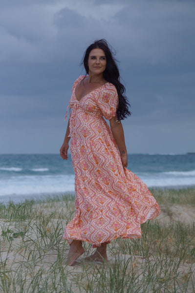 Sienna maxidress peach