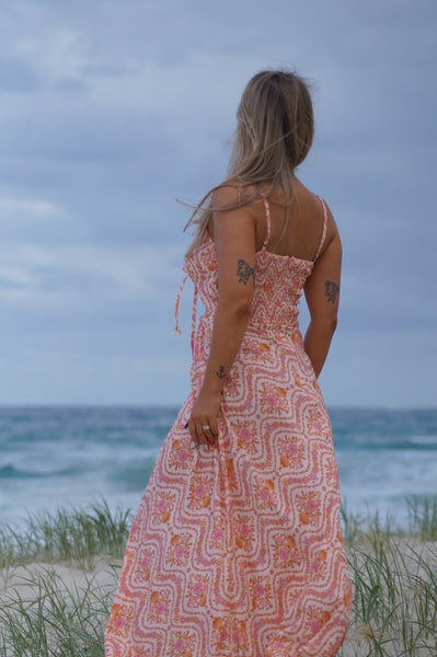 Aquaria maxidress peach